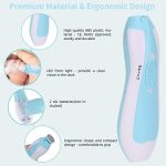 Baby Nail Clipper,Electric Baby Nail Trimmer,Toes Fingernails Care Trimmer with LED Light for Newborn,Kids and Adults(Blue) - Image 2